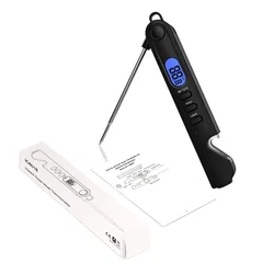 Household foldable multifunctional digital thermometer meat food barbecue built in beer opener thermometer
