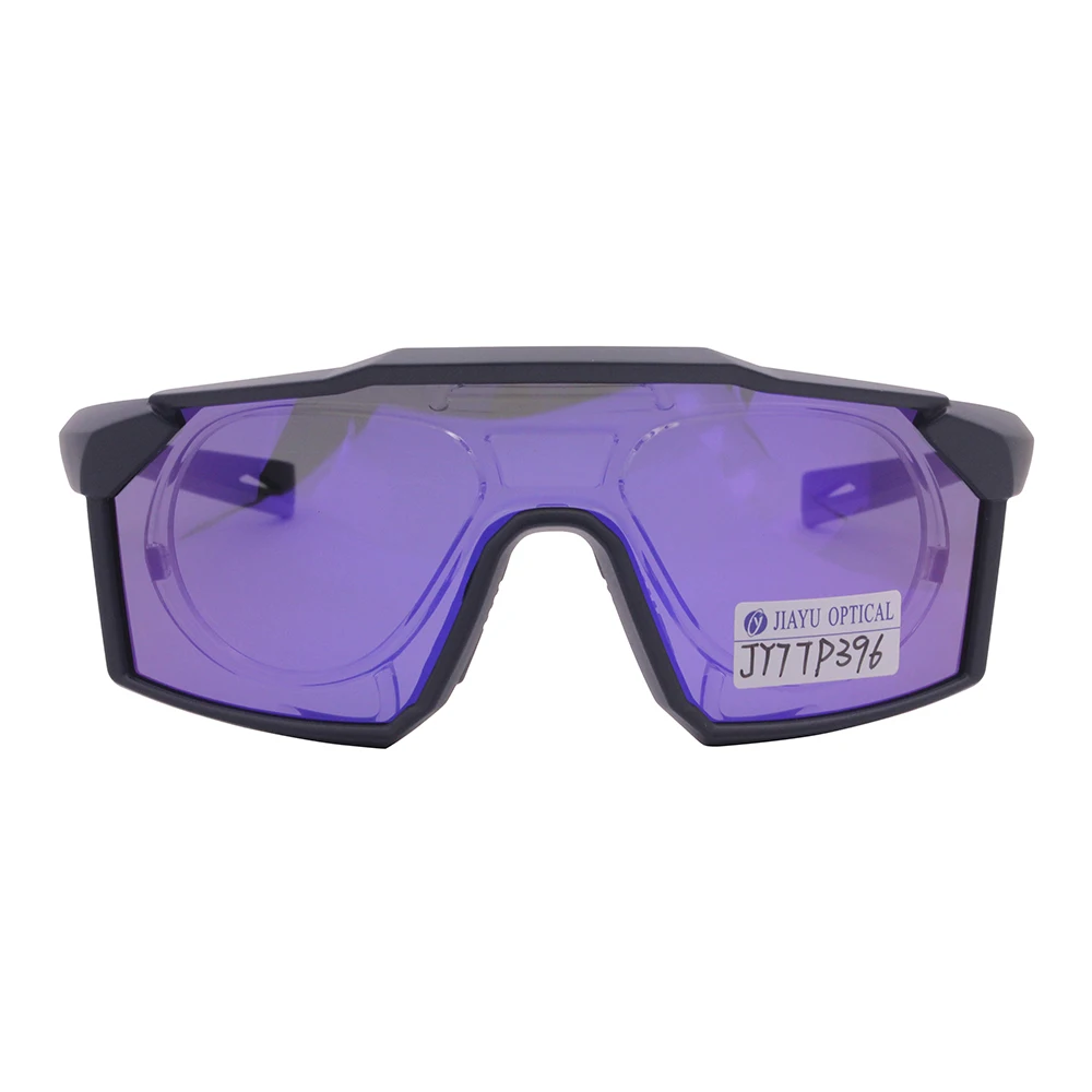 OEM Factory Cylindrical One-Piece Purple Mirror Lens Running Hiking Optical Rim Sports Sunglasses Cycling Glasses UV Protection