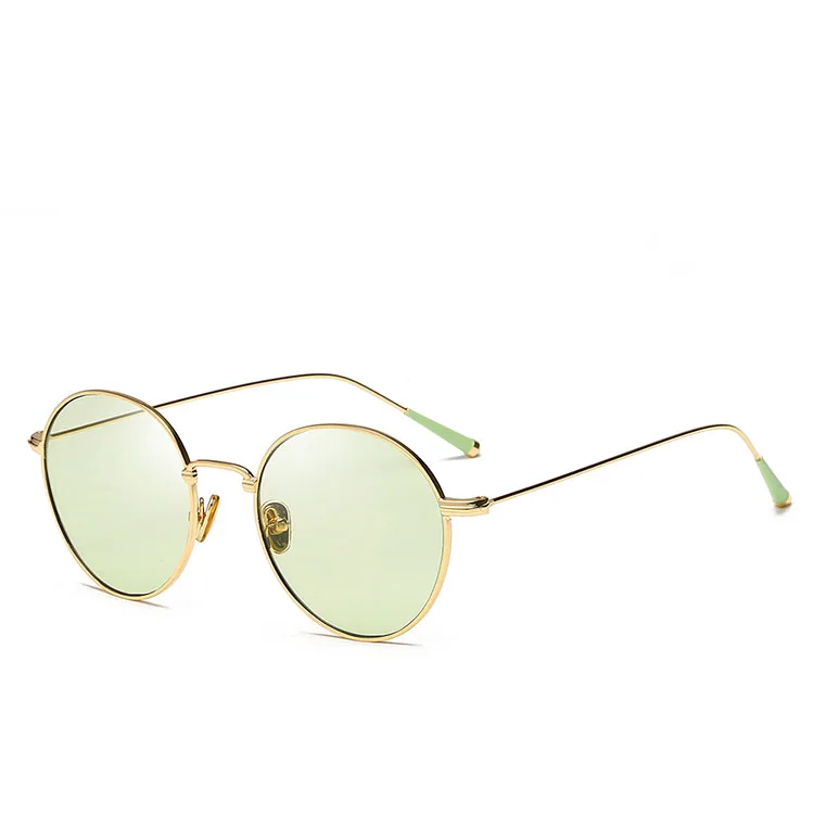 Trendy Round Women Men Retro Eyewear Small Fashion Sun Glasses 2022 Metal Retro Sunglasses