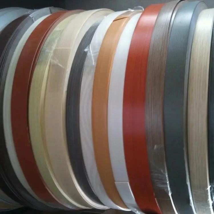Pvc Edge Banding for Panel Furniture OEM 12mm 18mm 19mm 21mm solid woodgrain glossy metallic edge banding tape
