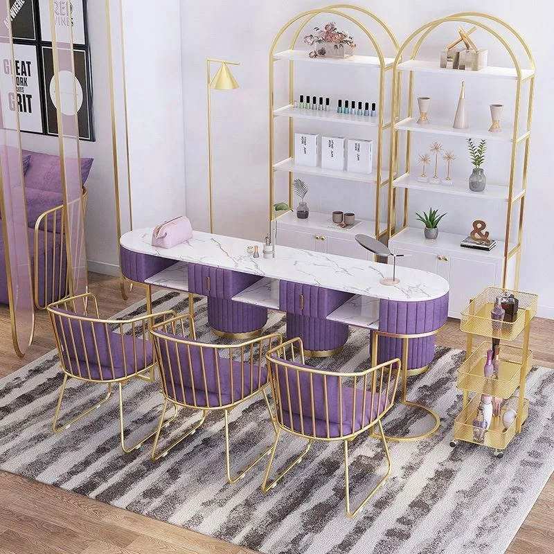 Nordic Marble Manicure Table Net Celebrity Manicure Table And Chair Set Hot Acclaimed Double Seat Manicure Table