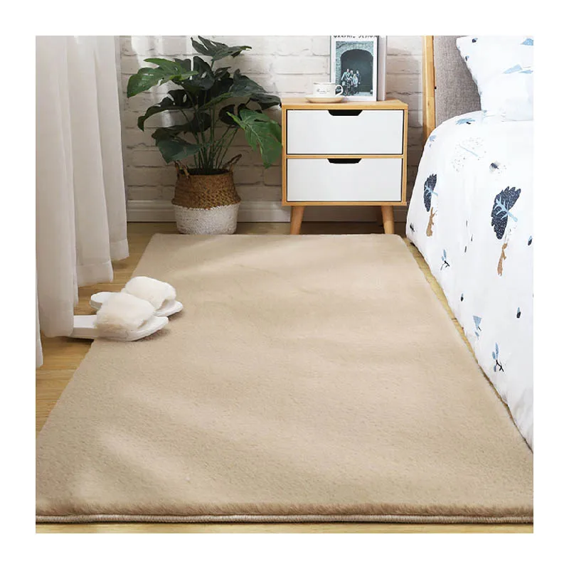 Hot Selling Round Extra Fluffy Faux Rabbit Fur Area Rug rugs for Living Room Plush Fluffy Rugs Carpets