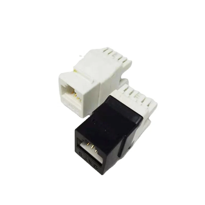 Colorful UPT connector rj45 Toolless Keystone Jack Non-shielded 180 Degree CAT6 & CAT6A