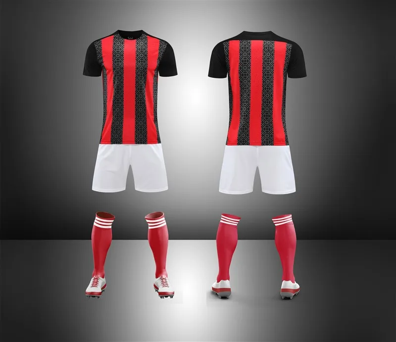 Wholesale professional adult football shirt tracksuit set customized soccer jersey