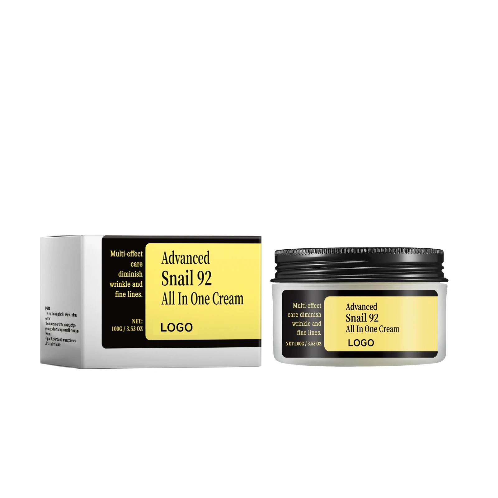 Multieffect Repair Snail Face Cream Anti Aging Remove Wrinkles Skin Care Intense Moisturizing Advanced Snail 92 All in One Cream