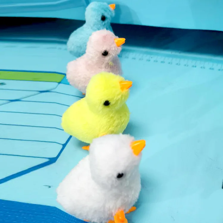 2024 Creative Wholesale High Quality Cute Chick Shaped Plush Toys Interesting Clockwork Small Toys For Kids