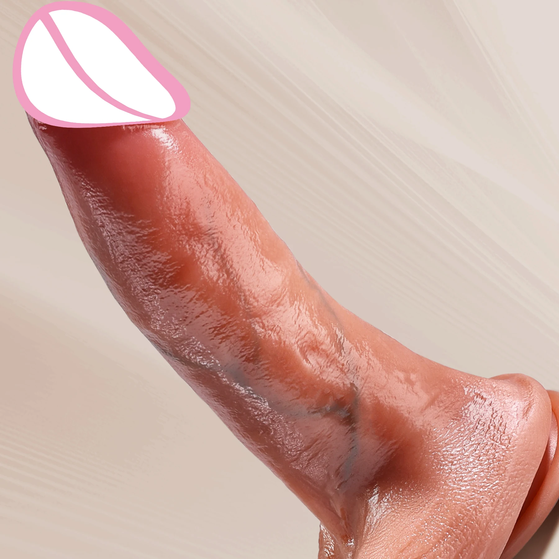 AAV Realistic Silicone G-spot Stimulation Clitoris Vibrating Telescopic Suction Cup Dildos Sex Toy For Beginner Women Orgasm