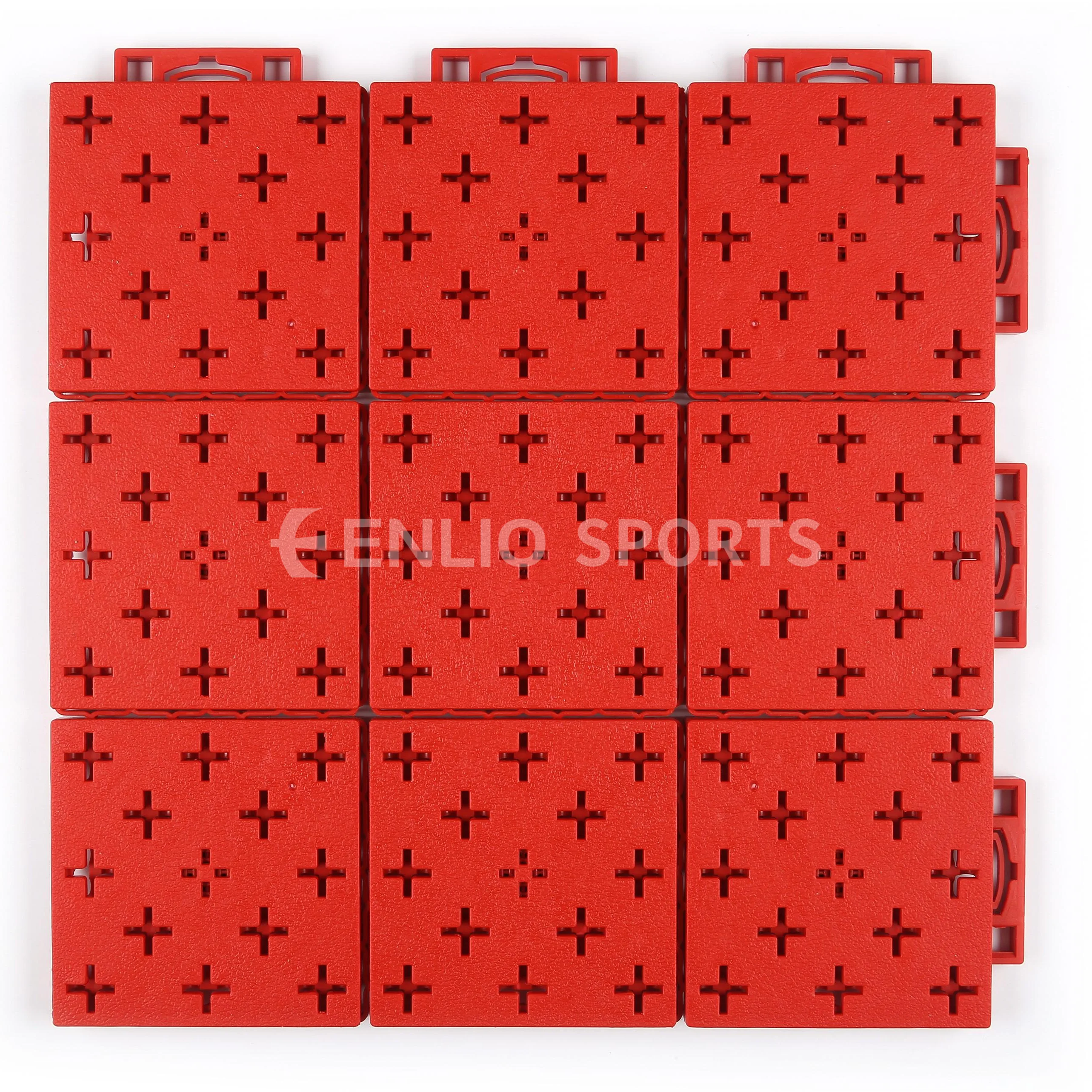 Enlio High Quality Sports Flooring Easy Assembled Pp Sports Floor Interlocking Floor For Outdoor Basketball Badminton