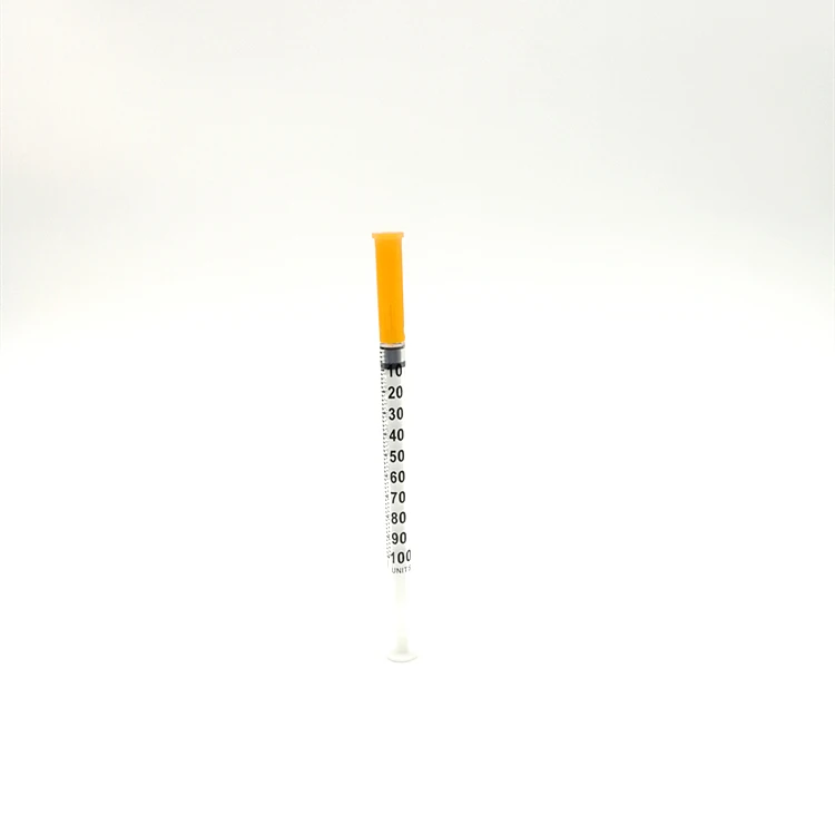 
Disposable Double Cap Insulin Syringe With Needle 