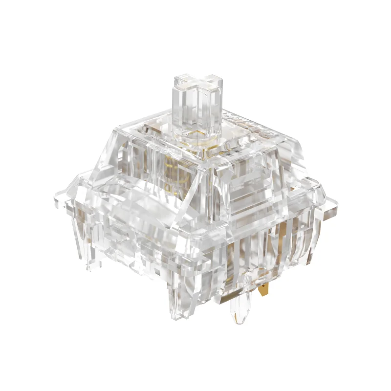 GATERON North Pole transparent housing and stem 50g force customized DIY 5 pin hotswap mechanical keyboard switch