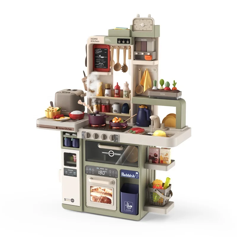 Spray Kitchen Toy set Children Simulation Pretend Play Plastic Home Table cooking toys Educational Toy with lighting and Sou