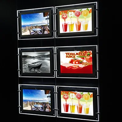 a4 a3 a2 a1 a0 size backlit acrylic panel display crystal frame led menu light box