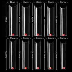 Wholesale Coffin Square 500 Pcs C Curve False Straight Xxxl Extension Half Cover Natural Super Long Artificial Nail Tips