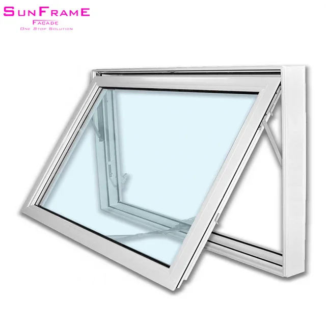 Modern Hurricane Impact Triple Track Gray Aluminum PVC Double Glazed Window Double Tempered Glass Stainless Steel Upward Sliding