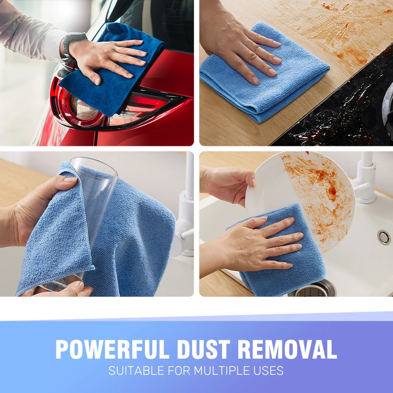 Factory hot sell 40X40CM microfiber cleaning cloths polishing car microfiber cloth car kitchen towel microfiber towel