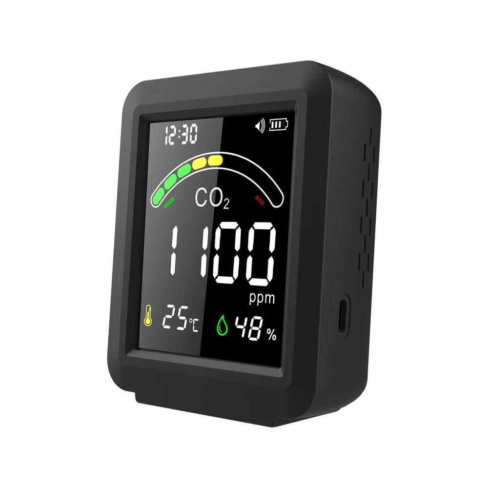 Portable Carbon Dioxide Detector Mini Digital CO2 GAS Meter Monitor for Greenhouse, Home, Office, Mushroom