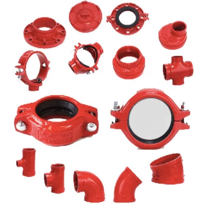 Fire Protection Sprinkler System Grooved End Pipe Fittings