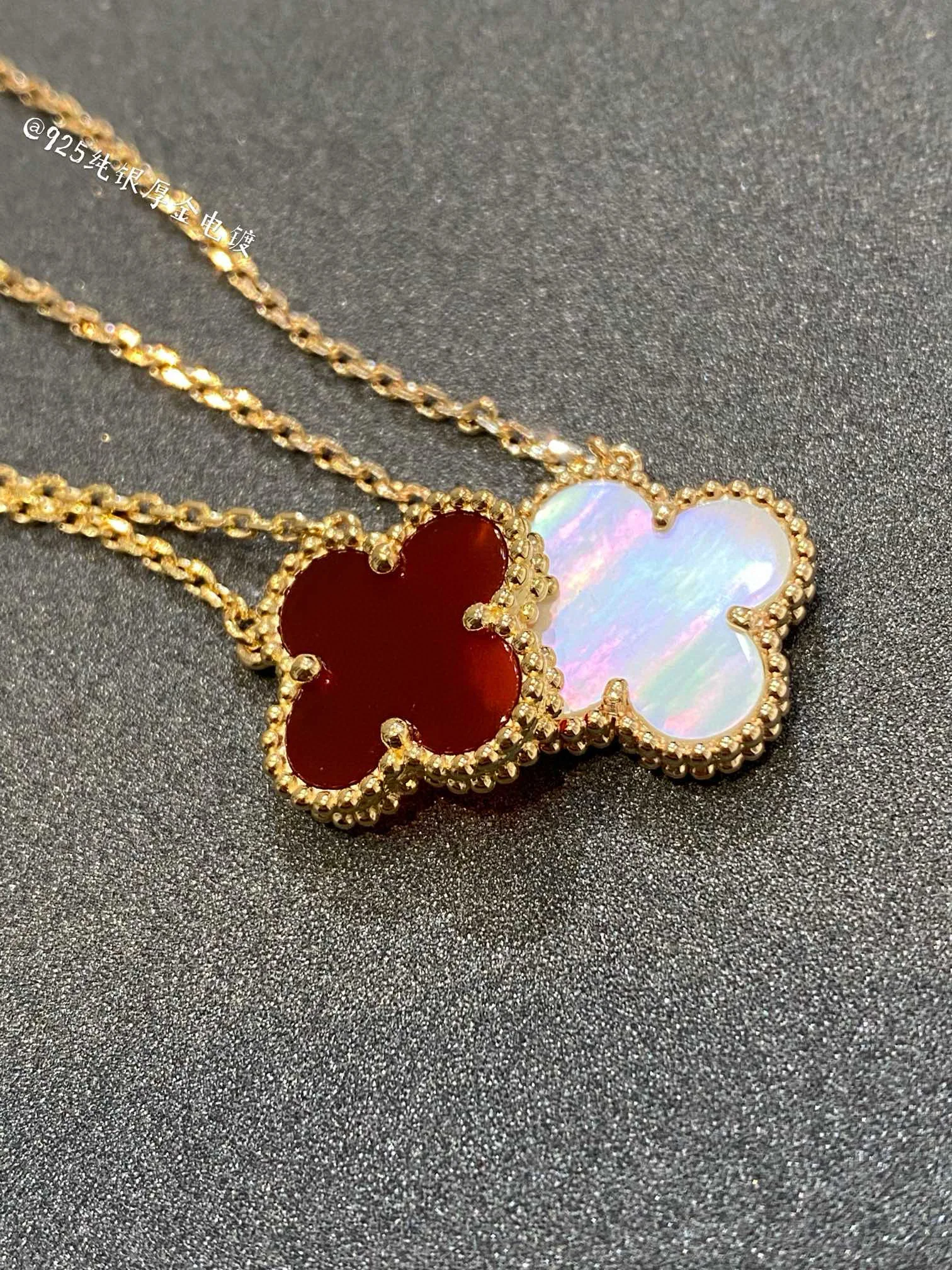 High quality Chinese flower jewelry necklace, Christmas exclusive gift, pure silver 18K gold factory wholesale jewelry