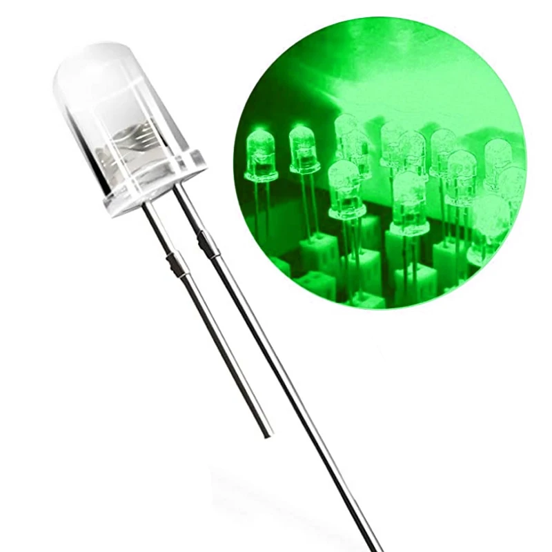 3mm 4mm 5mm LED Light Emitting Diode White/Red/Yellow/Blue/Green Bright Lighting Bulb Electronic Components Diode Parts