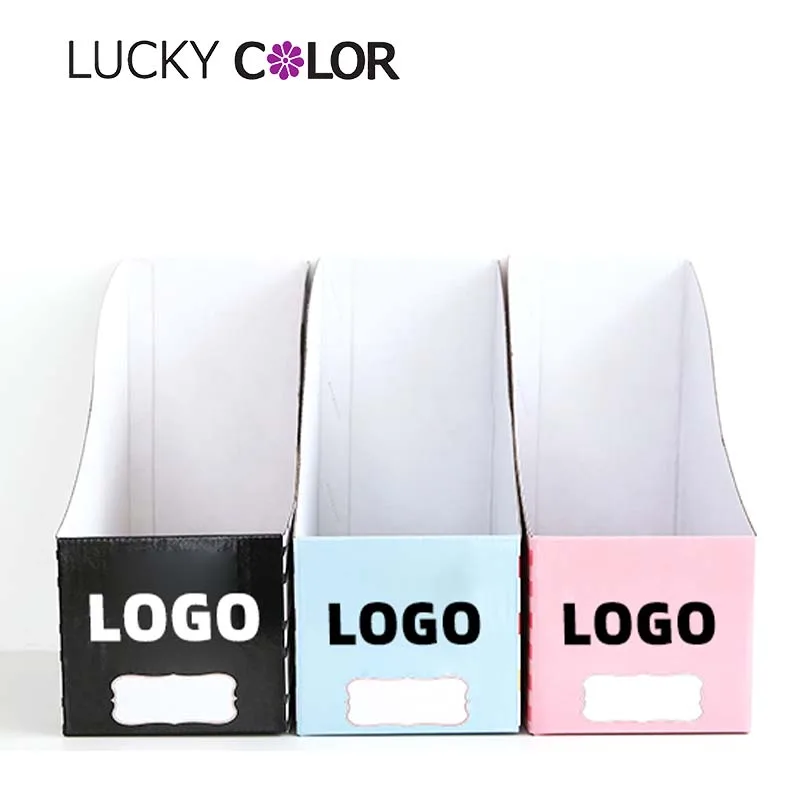 Office Desk File Organizer A4 Paper File Holder Magazine Cardboard Storage Boxes