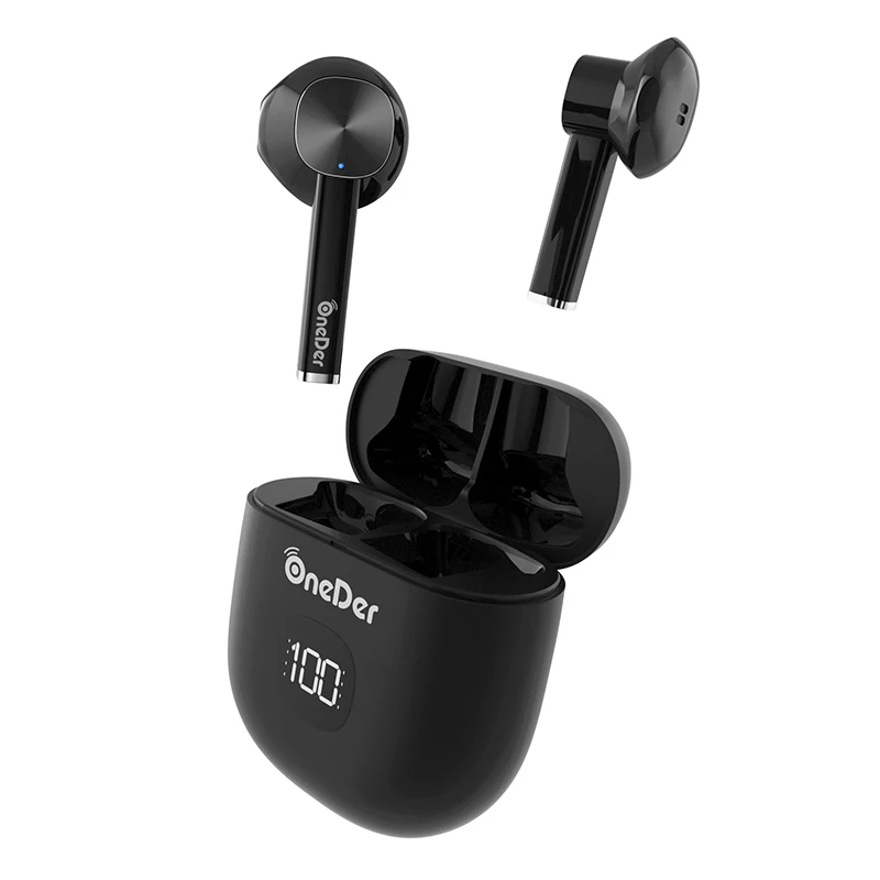 OneDer W16 2021 Лидер продаж на Amazon водонепроницаемые беспроводные мини-наушники TWS 5 0 наушники со светодиодным дисплеем для мобильного телефона