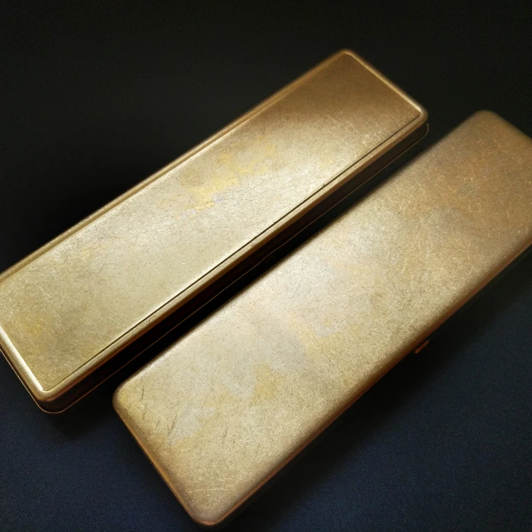 
Brass Pen Holder Vintage Copper Pencil Box Cases 