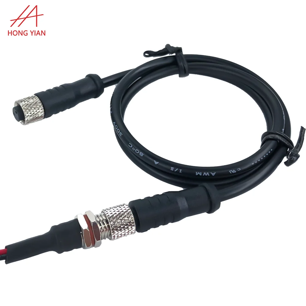 Battery Cable 2 3 4 6 8 12 Pins M8 M12 Hot Runner MF/FF/FM Type Solder PVC/PUR Waterproof Cable Connector