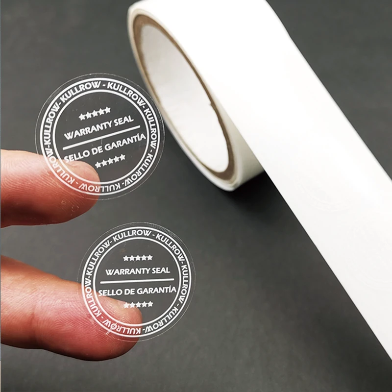 20MM/ 30MM/ 40MM/ 50MM box sealing circle clear stickers round custom self adhesive transparent label