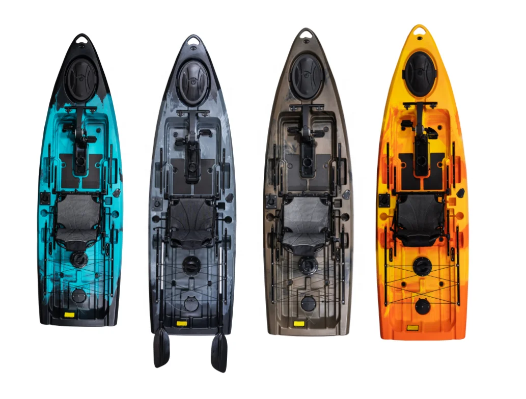 Hot popular fishing with pedal kayak 2.9m small pedal drive kayak single seat one person