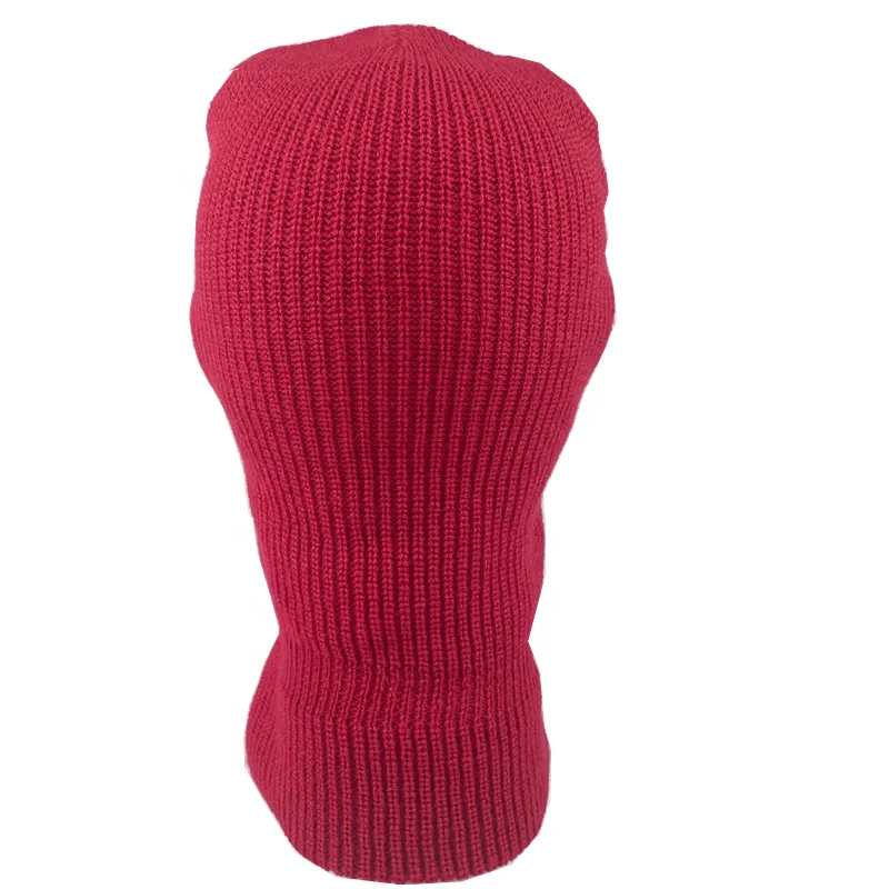 Custom Embroidery logo Full Face Cover 1 hole knit  balaclava designer knit hat beanie ski mask