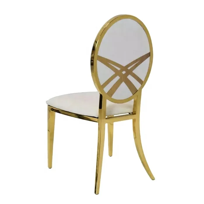 Italian stainless steel round back louis xvi wedding party chairs pattern