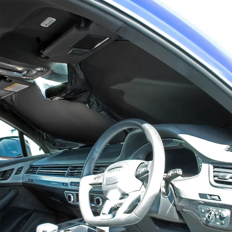 Top Quality Heat UV Rays Protection Polyester Foldable Car Front Sunshade For Windshield