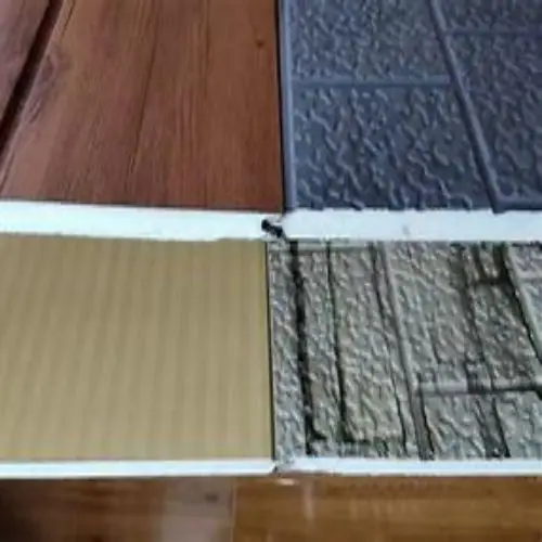 Facade decoration polyurethane foam sandwich structural insulated panel wall PU metal siding fireproof exterior cladding panels