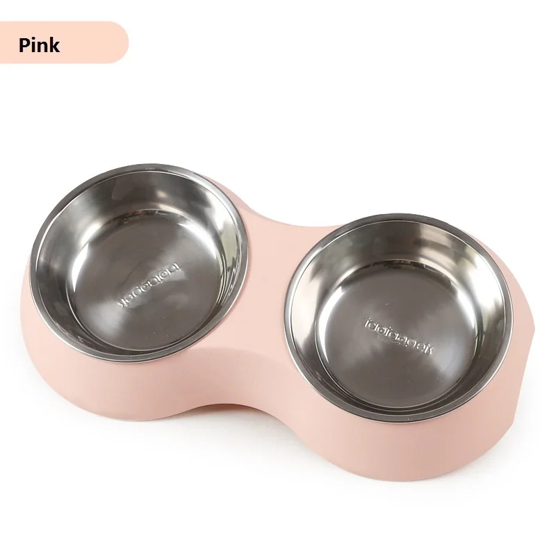 Wholesale Pet Bowls Feeders Eco-friendly Dog Bowl Double Leakproof Two-in-one Dog Feeding Bowl