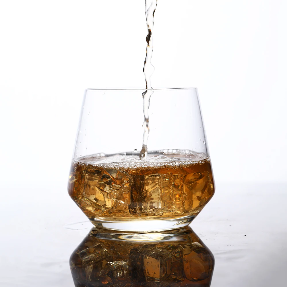FAWLES Factory High Quality Classic Tumbler Whisky Wine Glasses 13oz Transparent stemless champagne glass