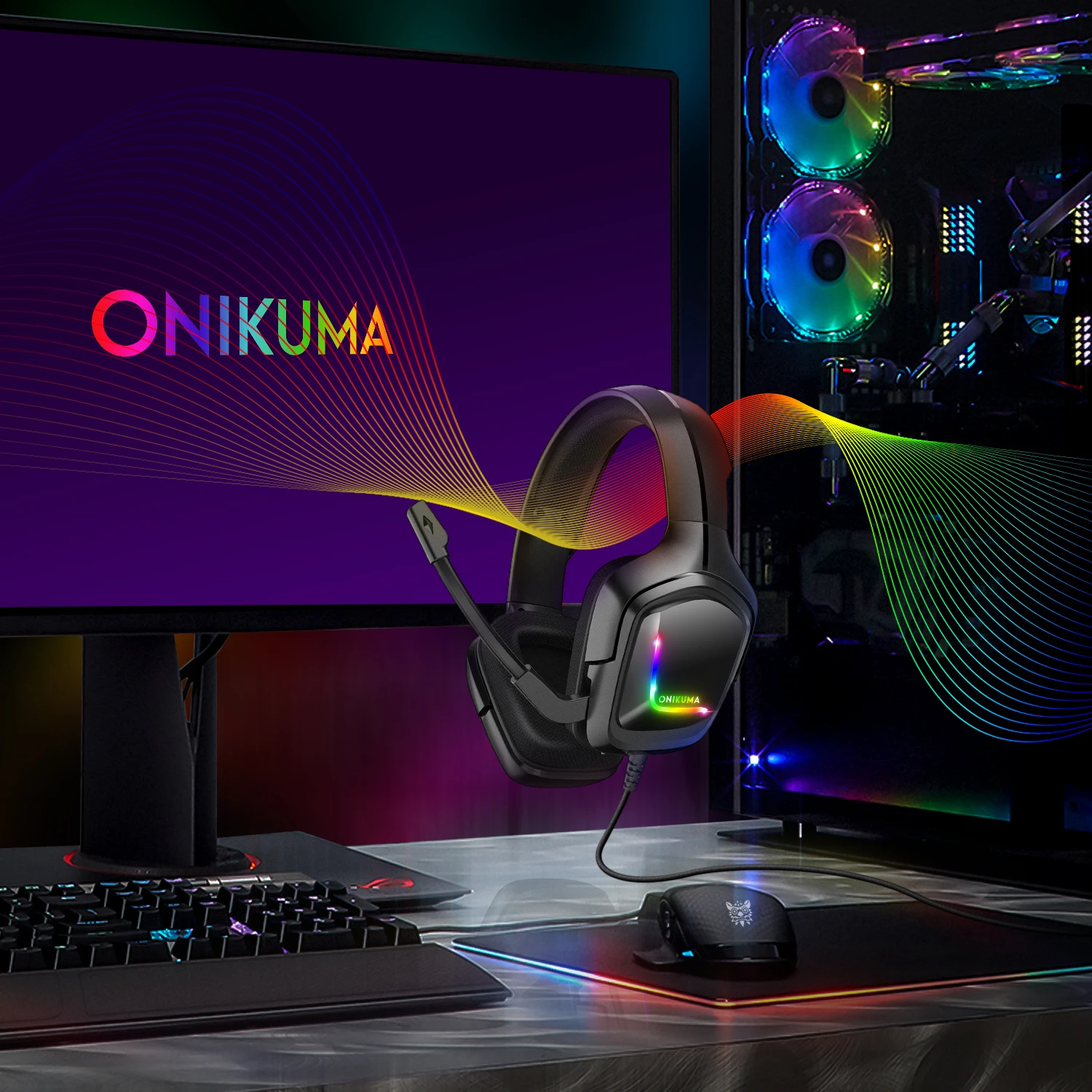 Игровая гарнитура Onikuma K20 компьютерные аксессуары игровая 7 1 игровые