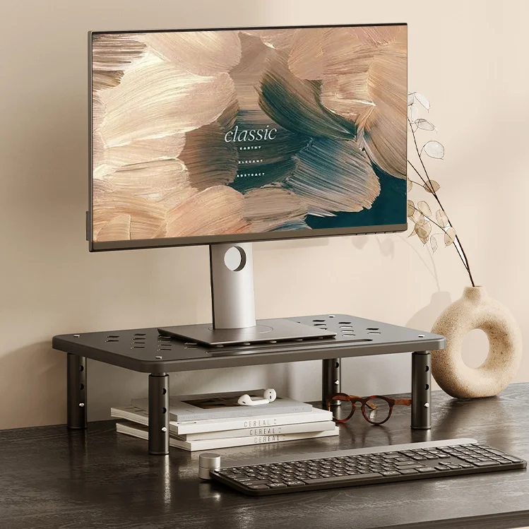 Desktop Riser, 3 Height Adjustable Monitor stands for Computer, iMac, Desktop Monitor Stand with Ventilated Platform for Airflow