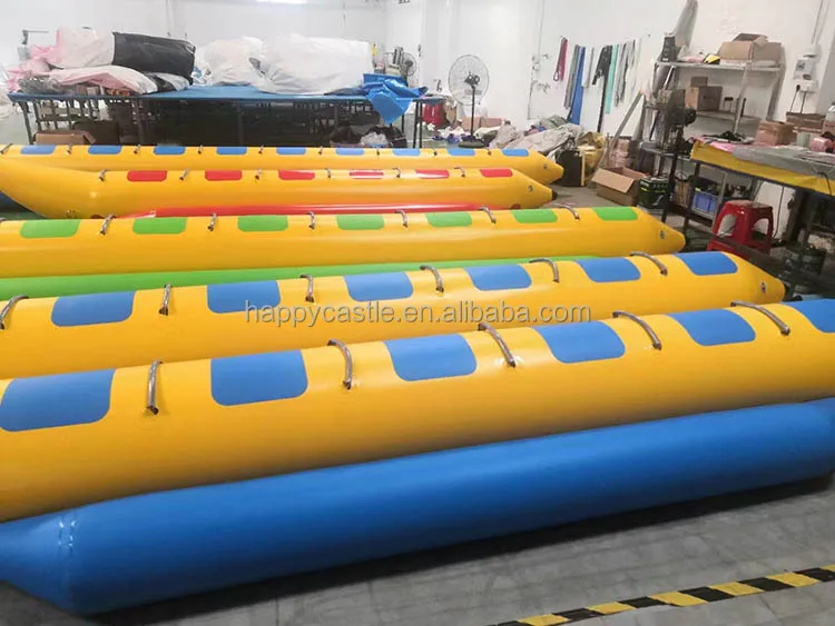 2023 hot sale High quality 0.9mm PVC Custom  water tube inflatable banana boat  towable water sports flying fish for sale