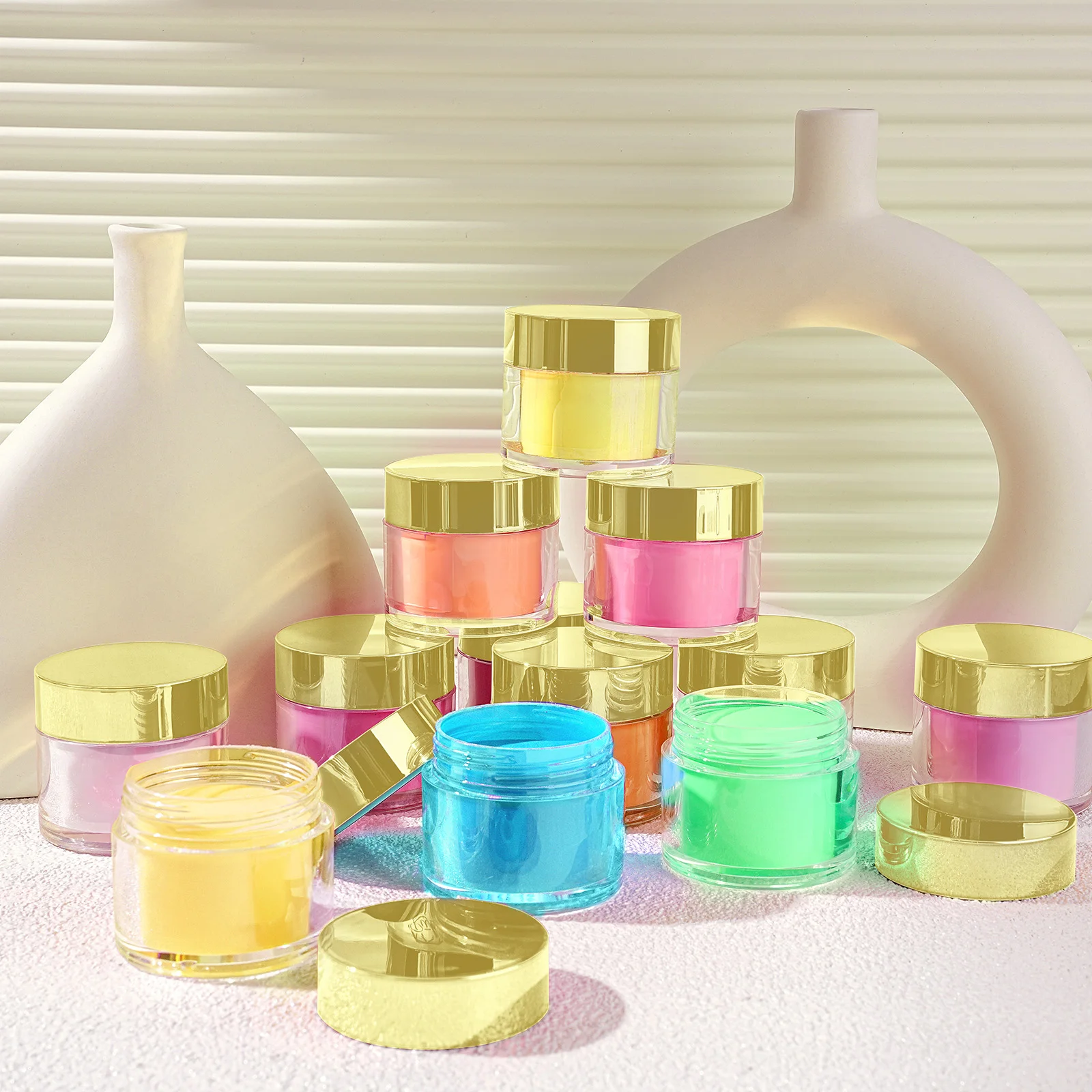 Reasonable Price Acrylic Powder Private Label Macaron Color Spring Gold Lids Nail Supplies Wholesale Acrylic Powder Custom