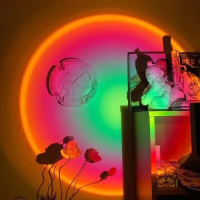 OEM/ODM Customizable Sunset Project Lamp Projector Atmosphere Led Lamp Night Lights for Wall Decoration Photograph Background