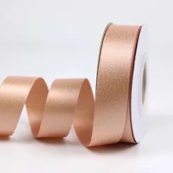 Linji high quality custom 3-38mm pink glitter gift ribbon for gift wrap