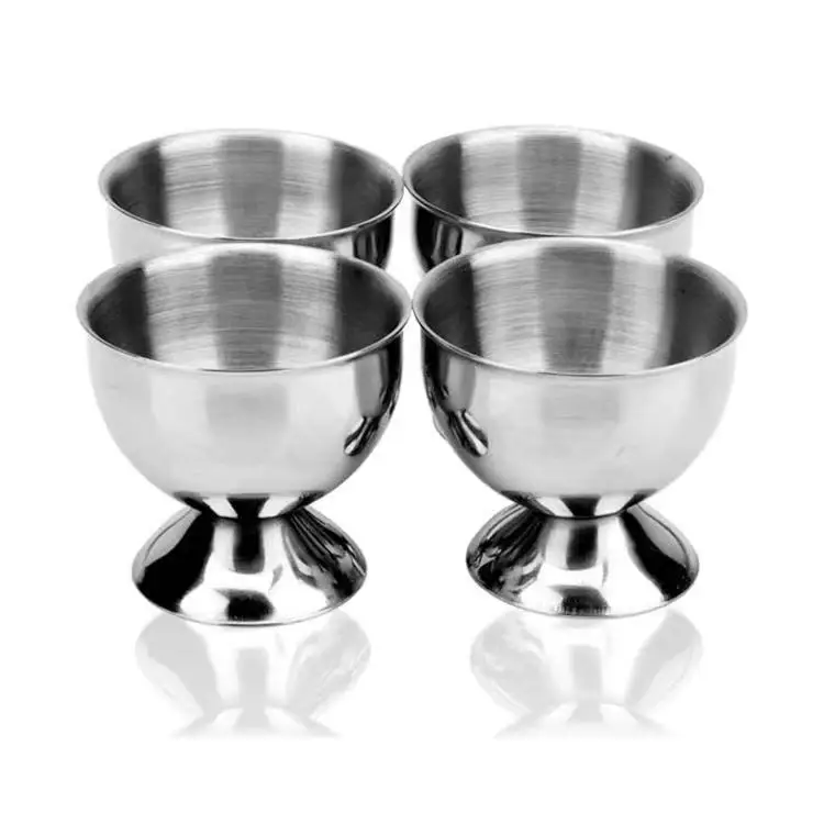 DD3042  Egg Tray for Hard Boiled Eggs Stand Kitchen Gadgets Drinking Shot Glass Stainless Steel Egg Holders Cup