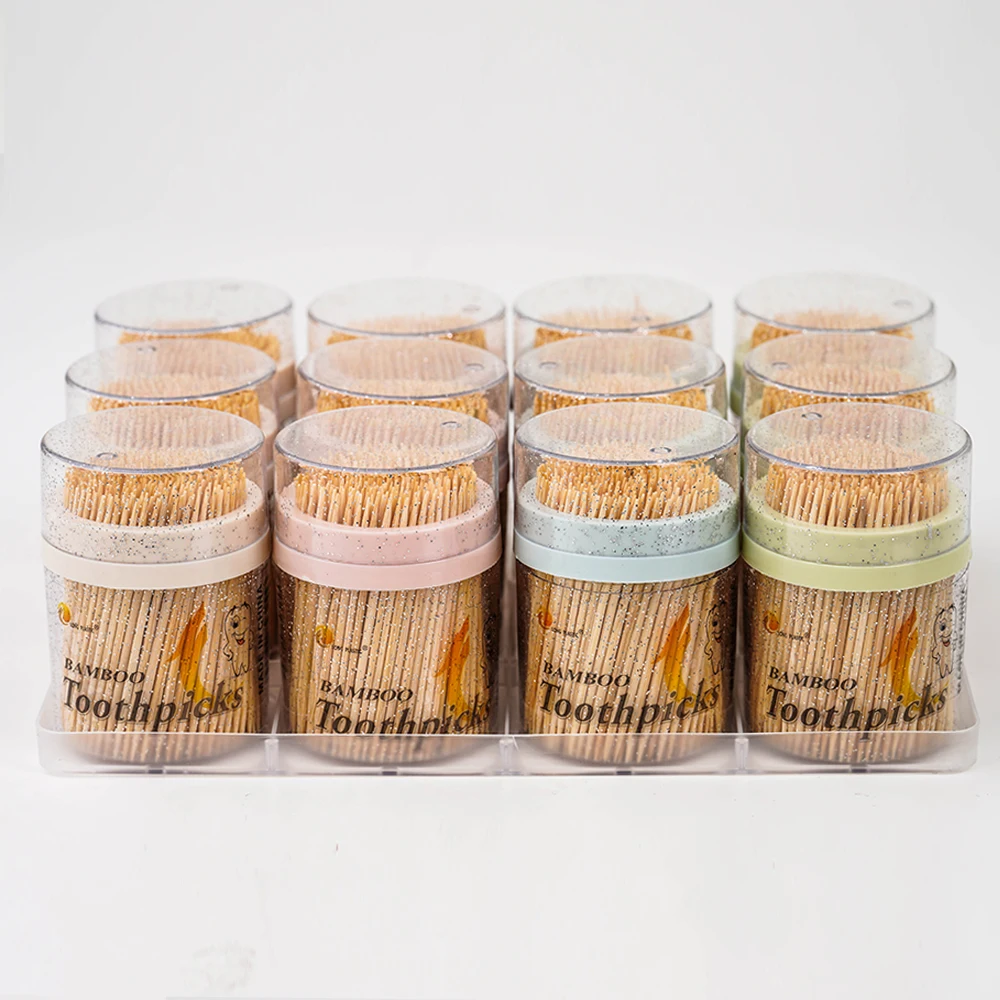 Factory quality double point disposable bamboo toothpick fruit cake decorated tooth pick