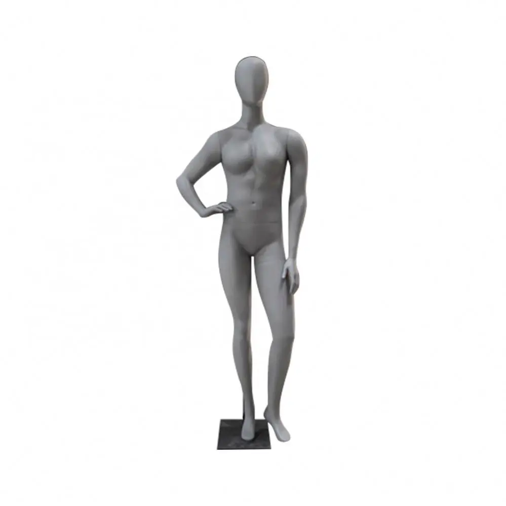 Female Full Body Abstract Fiberglass Yoga Sport Mannequin Women Bend Leg Sport Muscle Torso Display Mannequin Electroplating