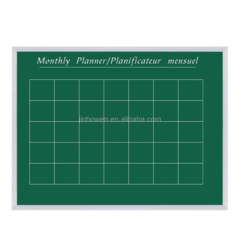 elementary school children home teaching hanging aluminum silver frame double-sided mini green chalk magnetic blackboard