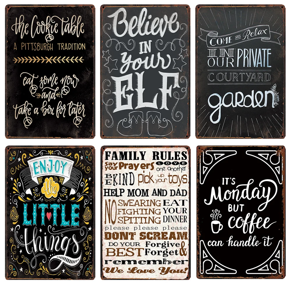 Wall Art Retro Metal Wall Decor For Home Workshop Bar Garage Man Cave Plane Tin Sign Metal Poster UV printing Tin Plate