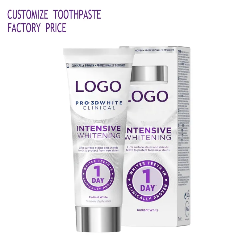 Custom Anti-Cavity Remove Dirt Residue Stain Removal Menthol Whitening Vegan Toothpaste