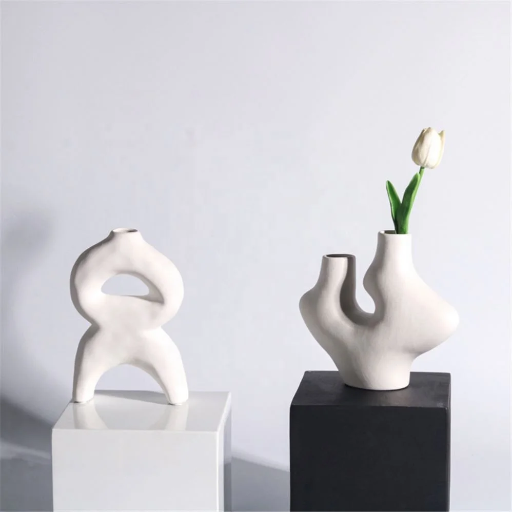 Factory Price Wholesale Table Wedding Decoration Modern Nordic Wabi Sabi Home Decor Ceramic Flower Vases