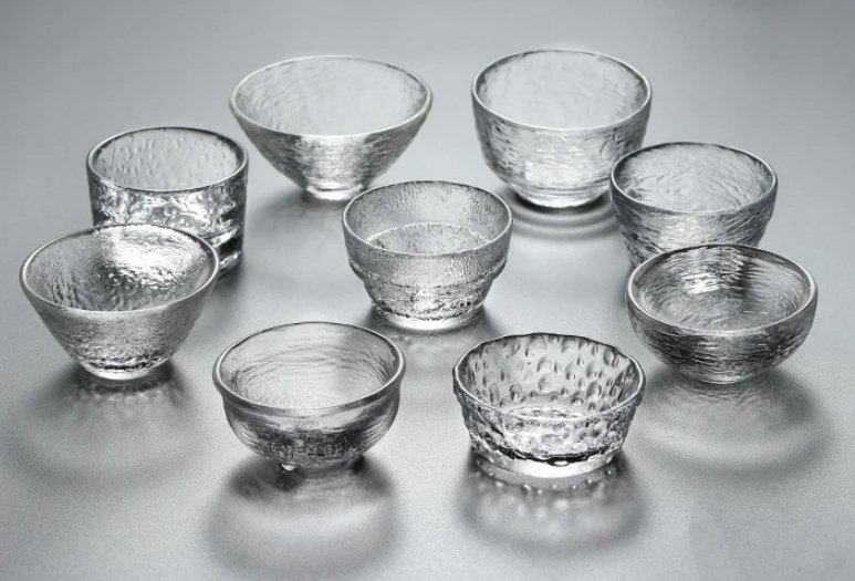 Japanese style glass tea cups lovely small hammered glass water cup 2oz 3oz 4oz drink coffee can cup wholesale