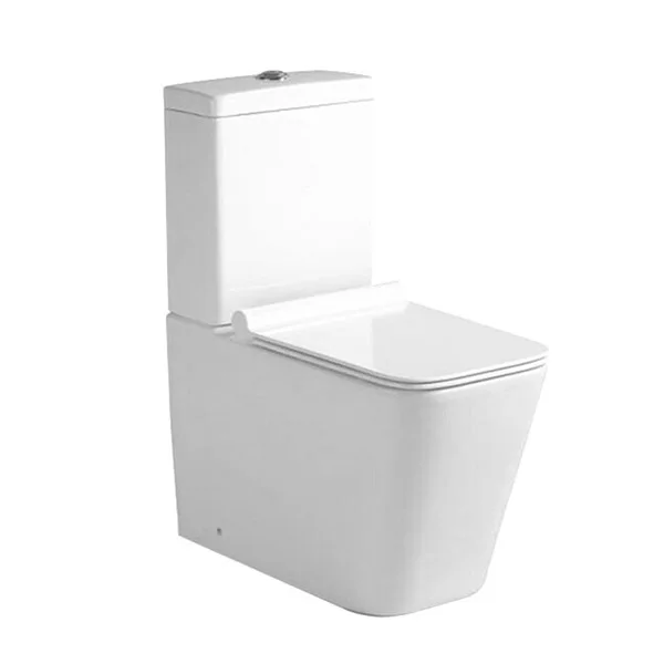 Foshan bathroom ceramic washdown sanitary ware elegant design two piece square toilet 8067